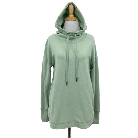 Sweaty Betty Hoodie Women XS Extra Small Honey Dew Thumbholes Drawcord Tulip Hem - Picture 1 of 15